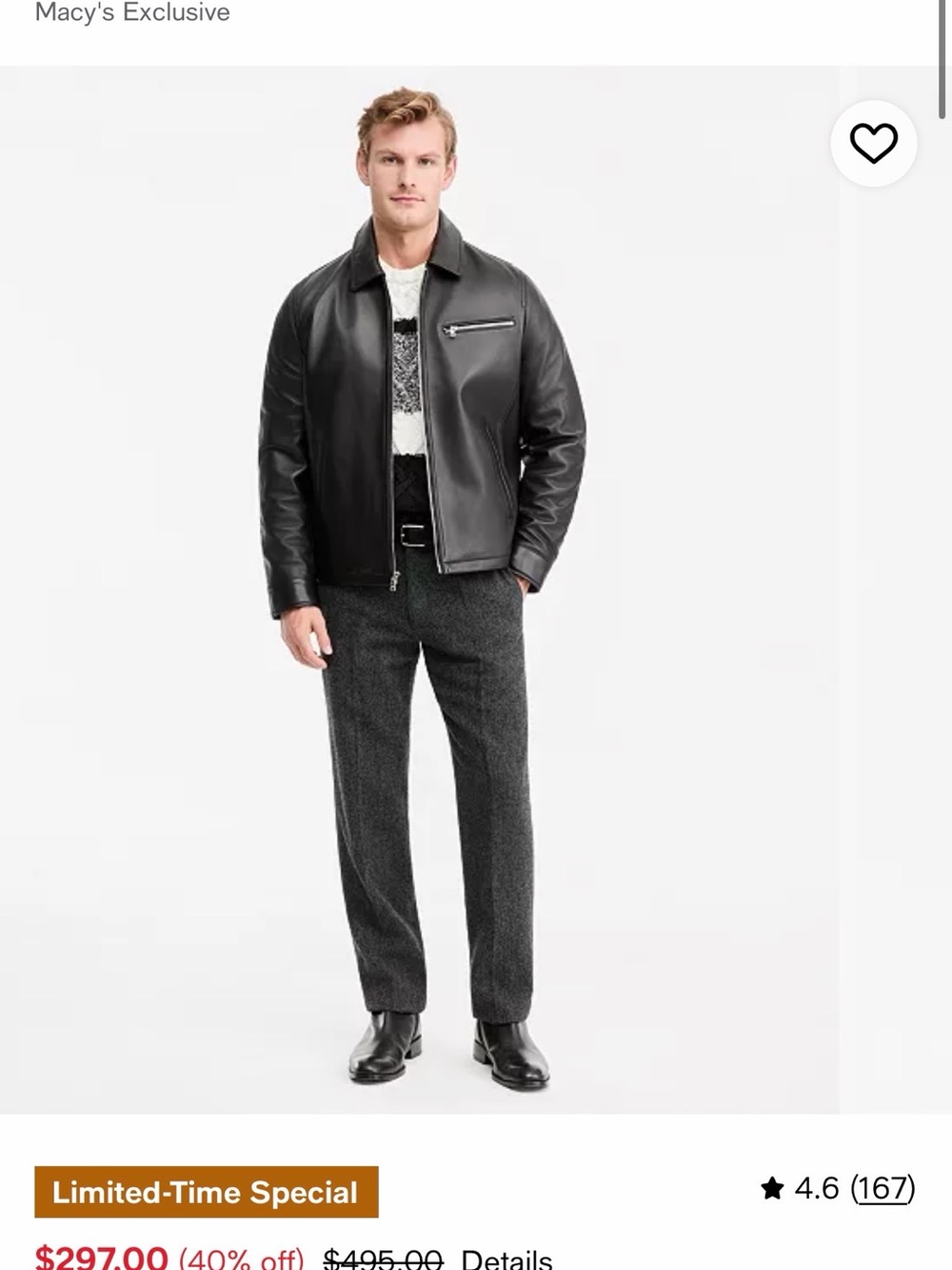 Michael Kors Black Leather Bomber Jacket with Zip Chest Pocket Detail